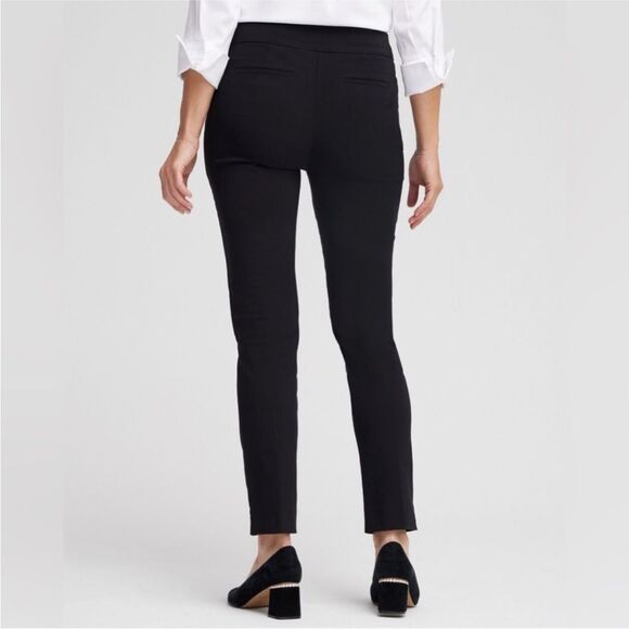 Chico’s Brigitte Basic Slit Ankle Pants - Chico's sz 0P or 4 petite - Black - Picture 8 of 8